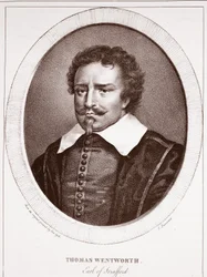 Thomas Wentworth, Earl of Strafford, zugeschrieben C. Fauconnier, graviert von de Langlume